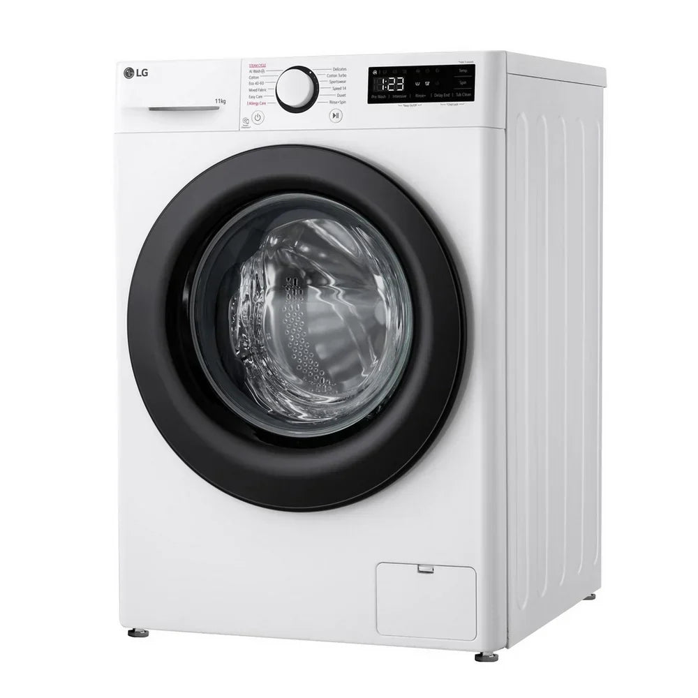 LG F4Y511WBLN1 11kg Steam 1400 Spin Freestanding Front Load Washing Machine White - A Rated – image 7 of 15