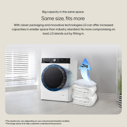 LG F4Y513WWLN1 13kg 1400 Spin AI Direct Drive Freestanding Washing Machine White – image 10 of 17