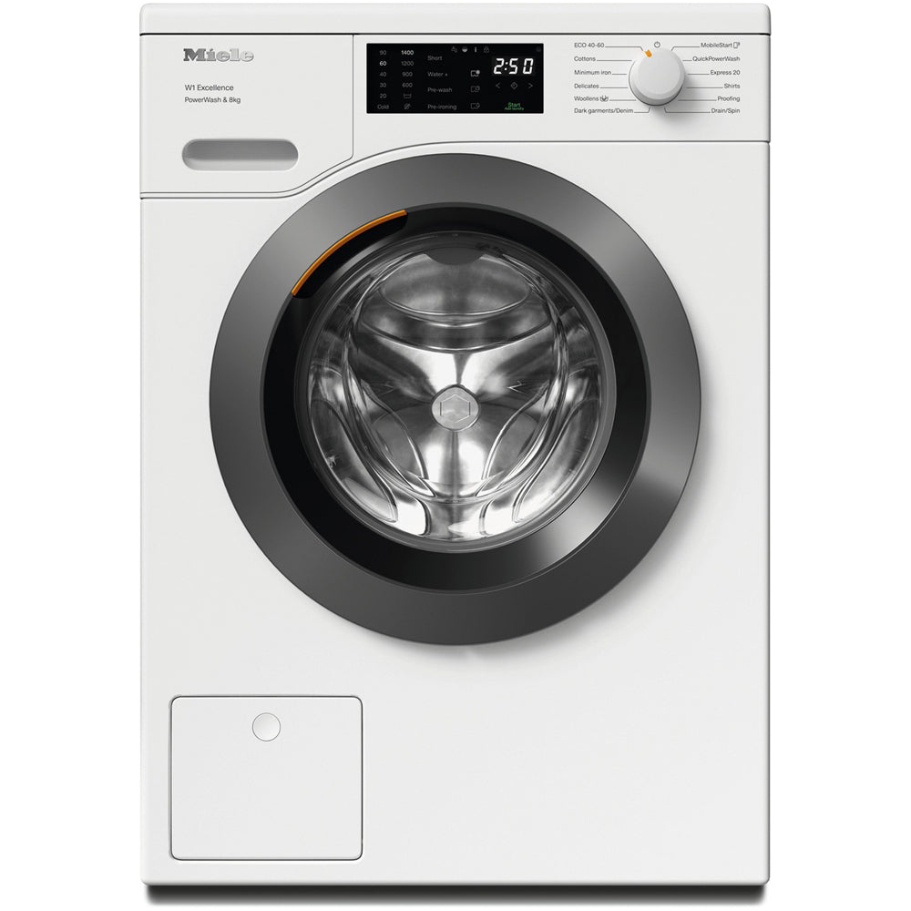 Miele WEB365 WCS PowerWash 8kg 1400 Spin Freestanding Washing Machine Lotus White