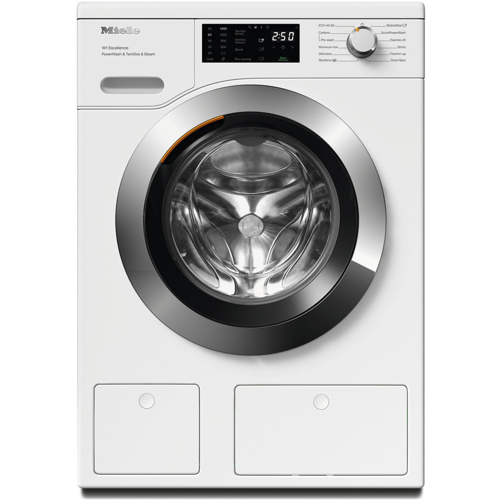Miele WEG885 WCS 9kg 1400 Spin PowerWash & SteamCare Washing Machine Lotus White