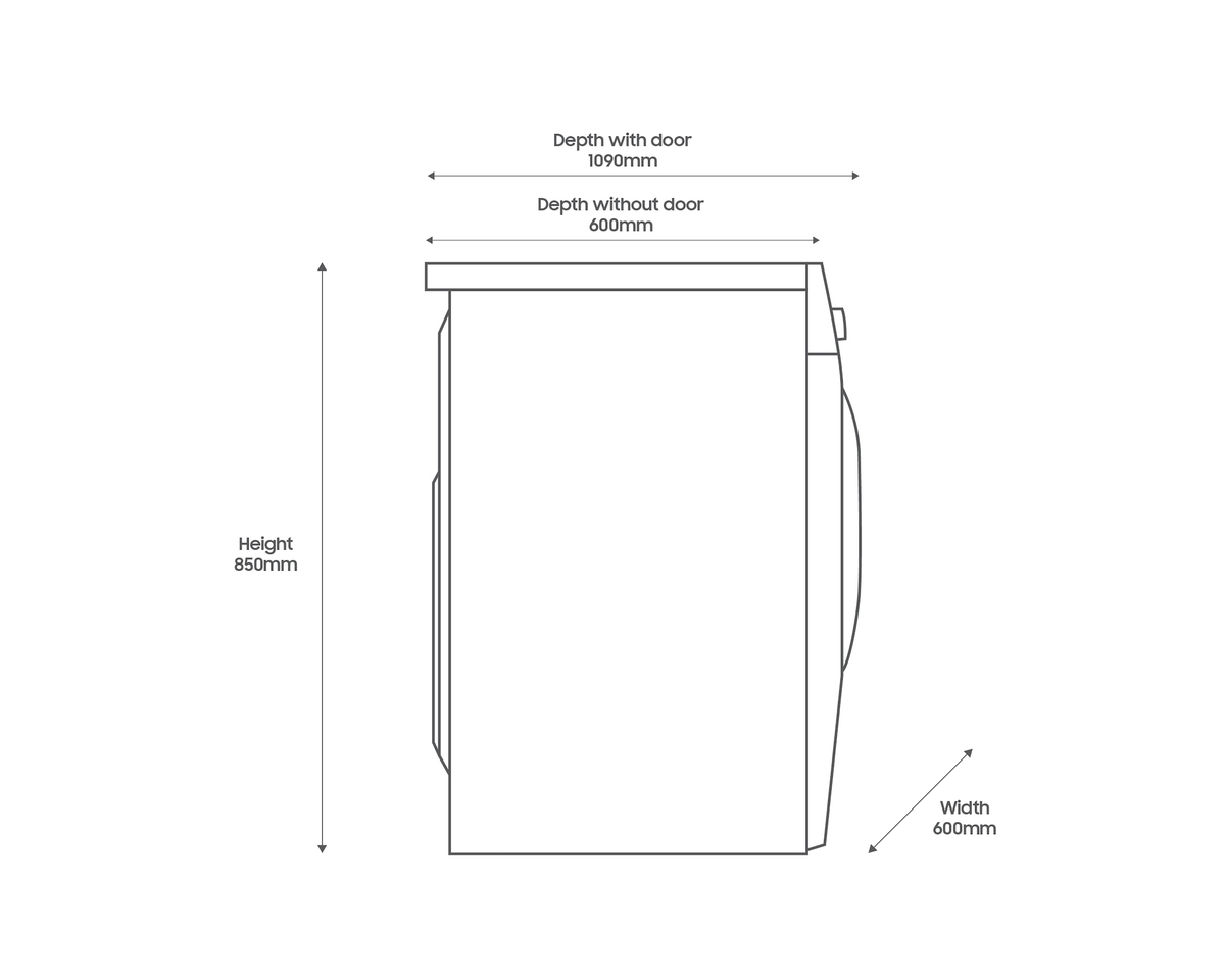 Samsung Series 5 WW11DG5B25ABEU Bespoke AI Front-Load 11 kg 1400 Spin Washing Machine Black – image 10 of 10