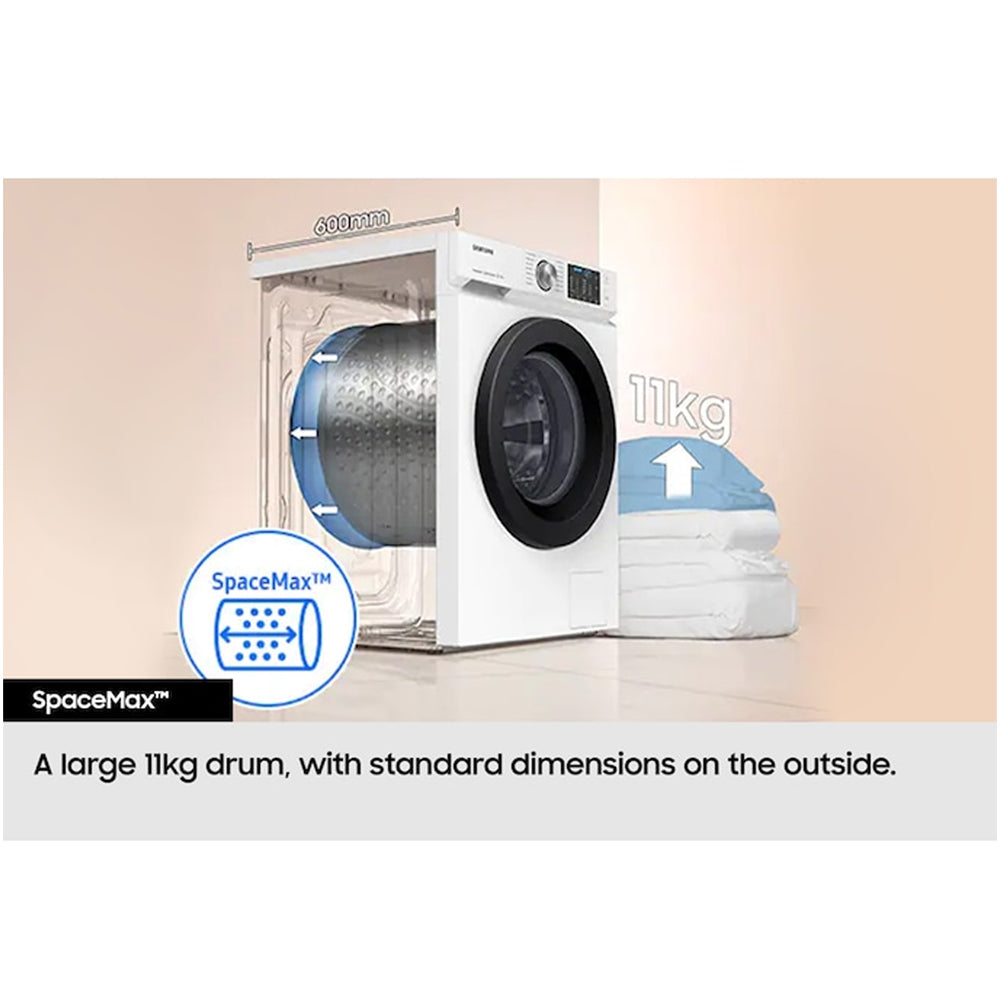 Samsung Series 8 WW11DB8B95GHU1 Bespoke AI Energy 11kg 1400 Spin Smart Washing Machine White – image 11 of 13