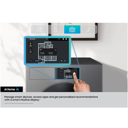 Samsung Series 9 WF90F09C4SU1 Bespoke AI Home 9kg 1400 Spin Smart Washing Machine Dark Steel – image 9 of 16