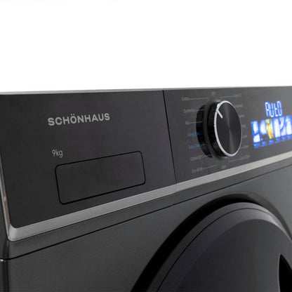 Schonhaus WMSF01914AG 9kg 1400 Spin Freestanding Washing Machine Graphite – image 4 of 7