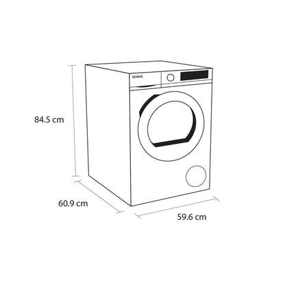 Sensis TDHF019A2W 9kg Heat Pump Tumble Dryer White – image 7 of 11