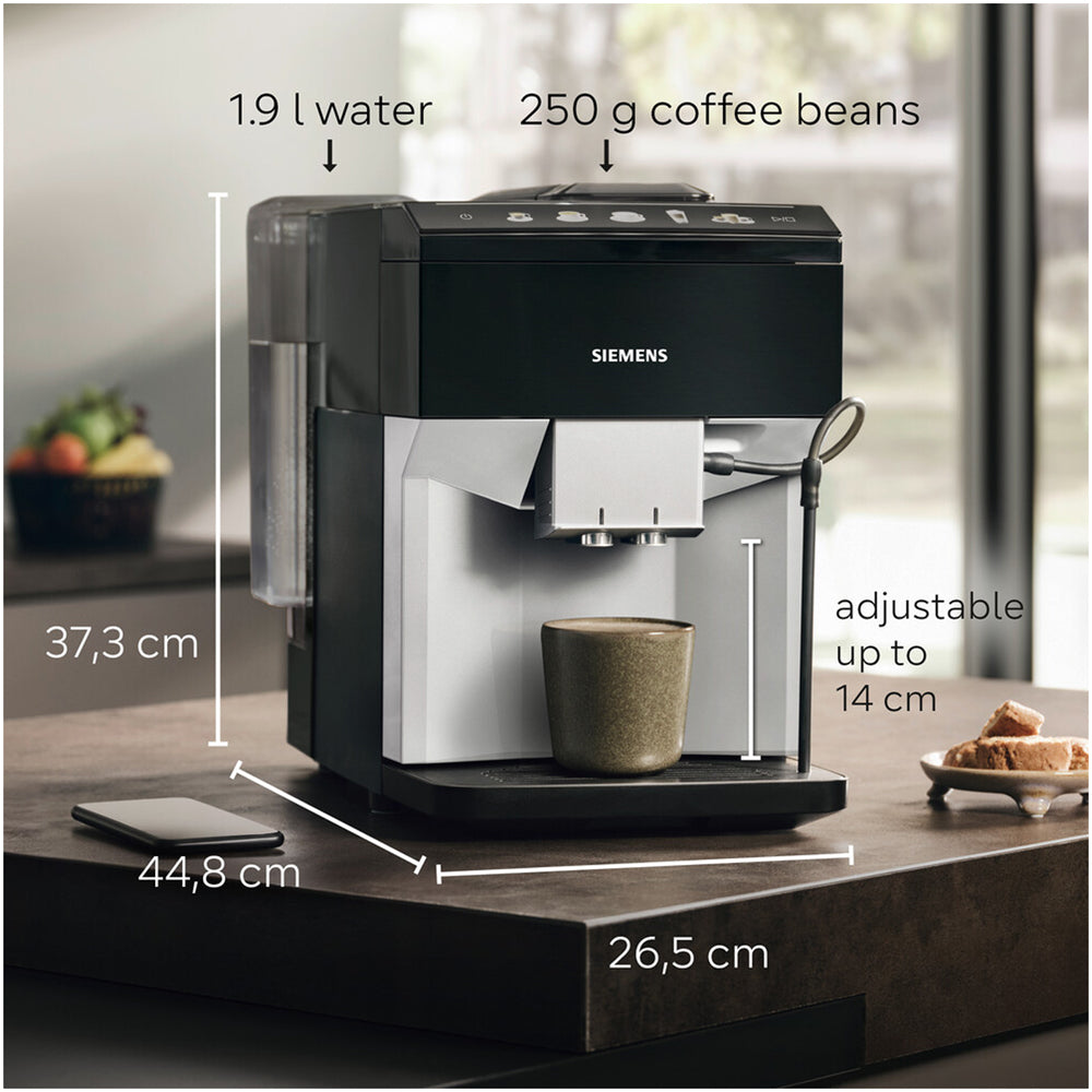 Siemens TP515GB1 EQ500 Bean to cup coffee machine Black Silver – image 8 of 10