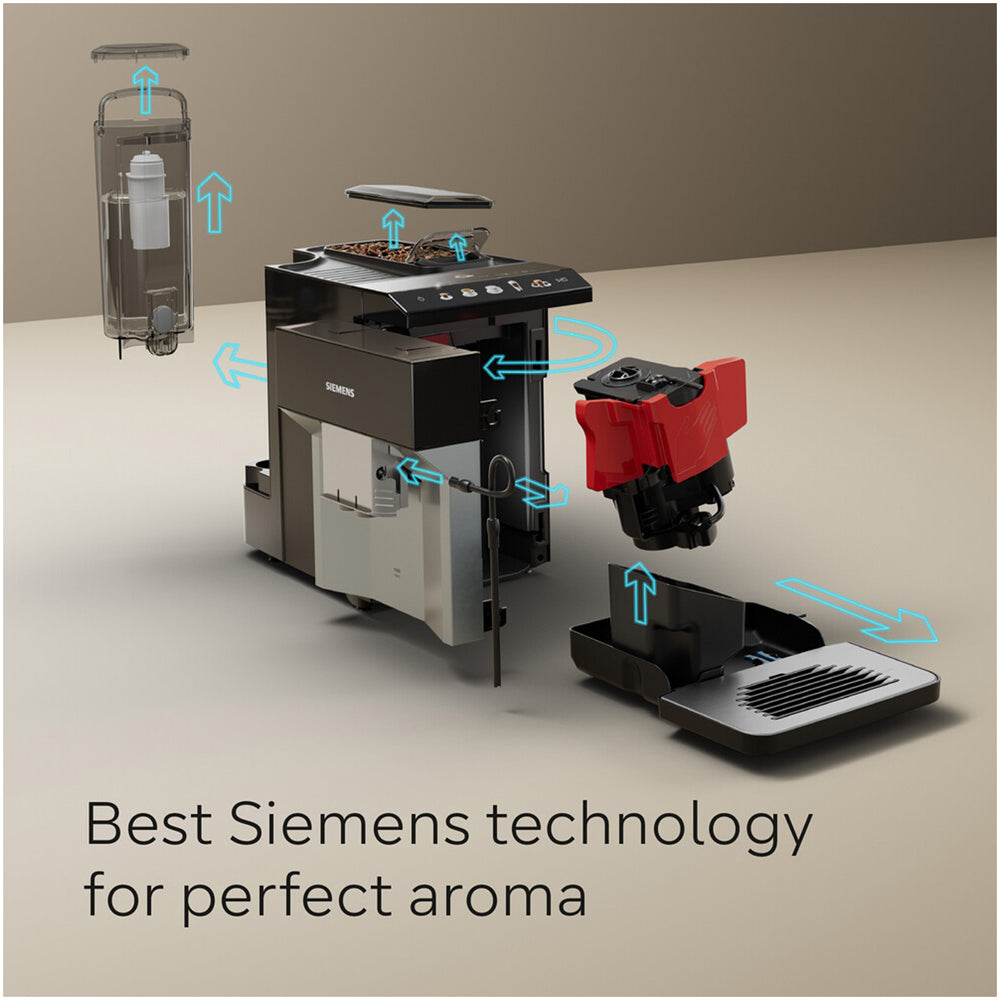 Siemens TP515GB1 EQ500 Bean to cup coffee machine Black Silver – image 7 of 10