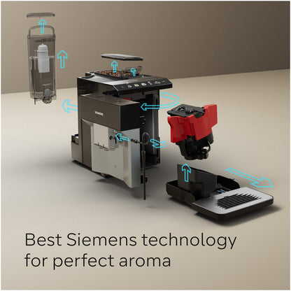 Siemens TP515GB1 EQ500 Bean to cup coffee machine Black Silver – image 7 of 10