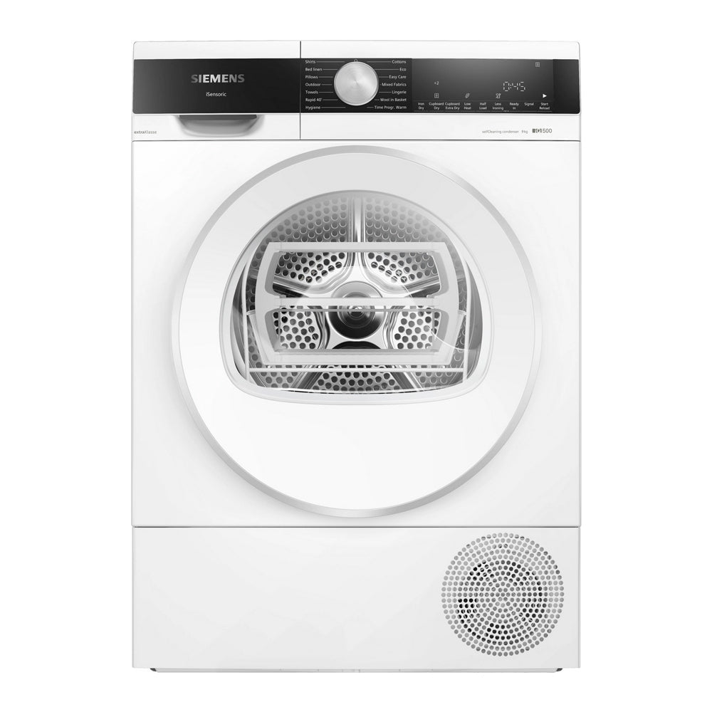 Siemens WQ45G202GB 9kg iQ500 Freestanding Heat Pump Tumble Dryer - A+++ Rated
