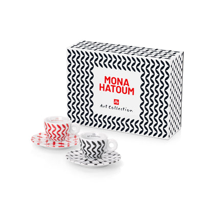 Illy Mona Hatoum Set of 2 Espresso Cups and Saucers